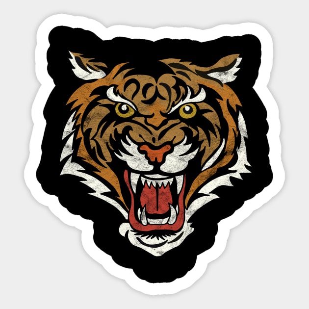 Game Day Tiger Vintage-Style Team Spirit Mascot Sticker by SilverLake
